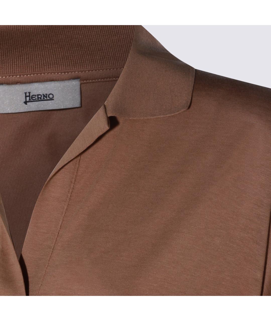 HERNO Коричневая футболка, фото 3