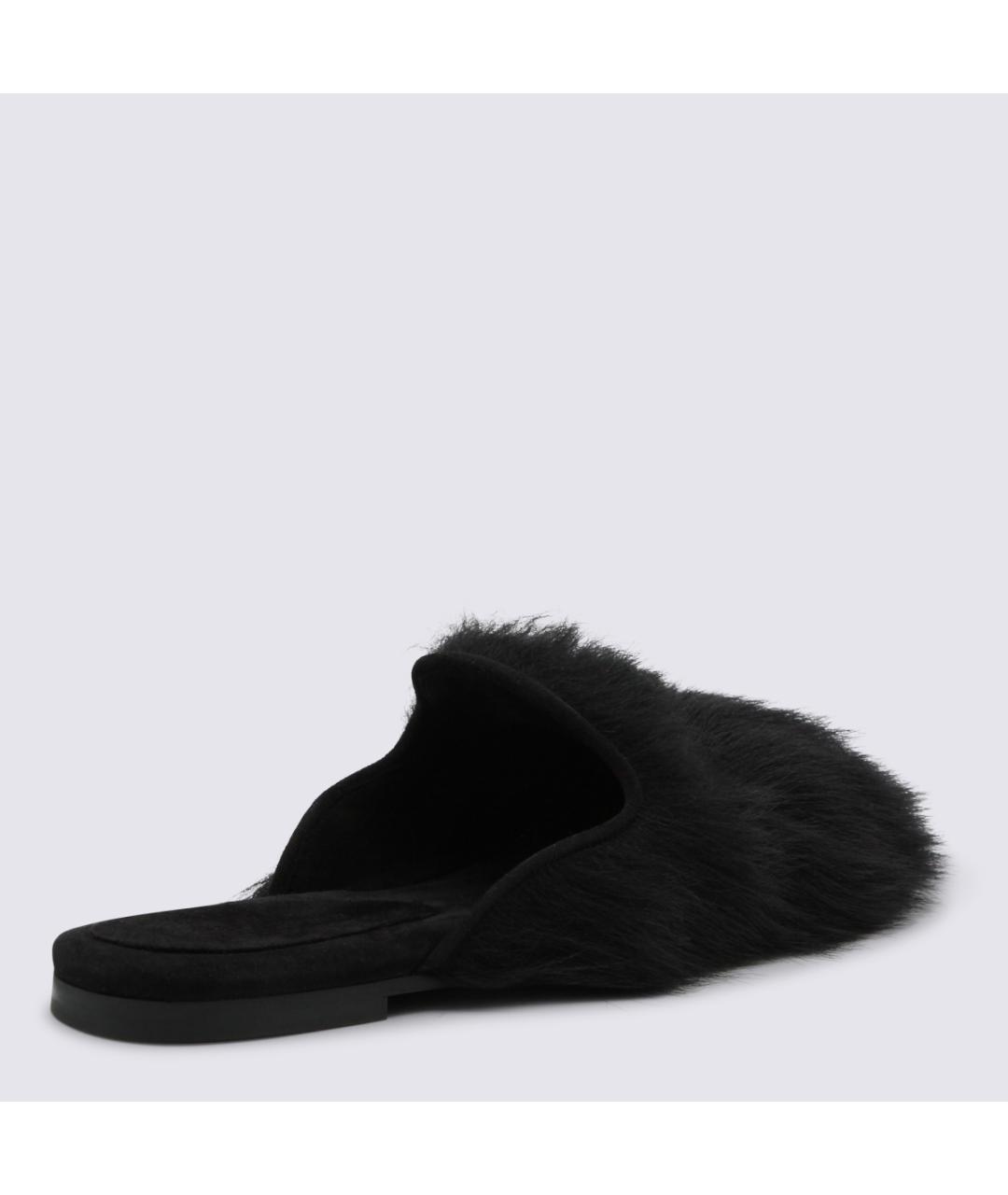 DOLCE&GABBANA Черные кожаные мюли, фото 3