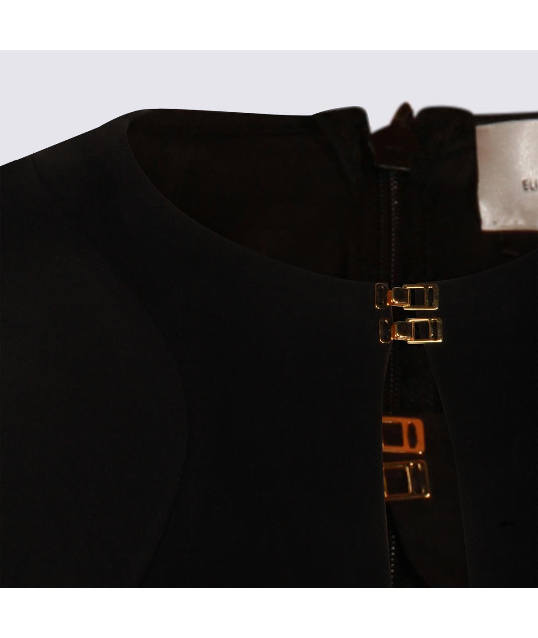 ELISABETTA FRANCHI Черное вечернее платье, фото 4