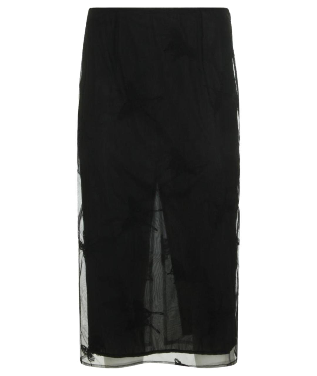 BLUMARINE Черная полиамидовая юбка миди, фото 1