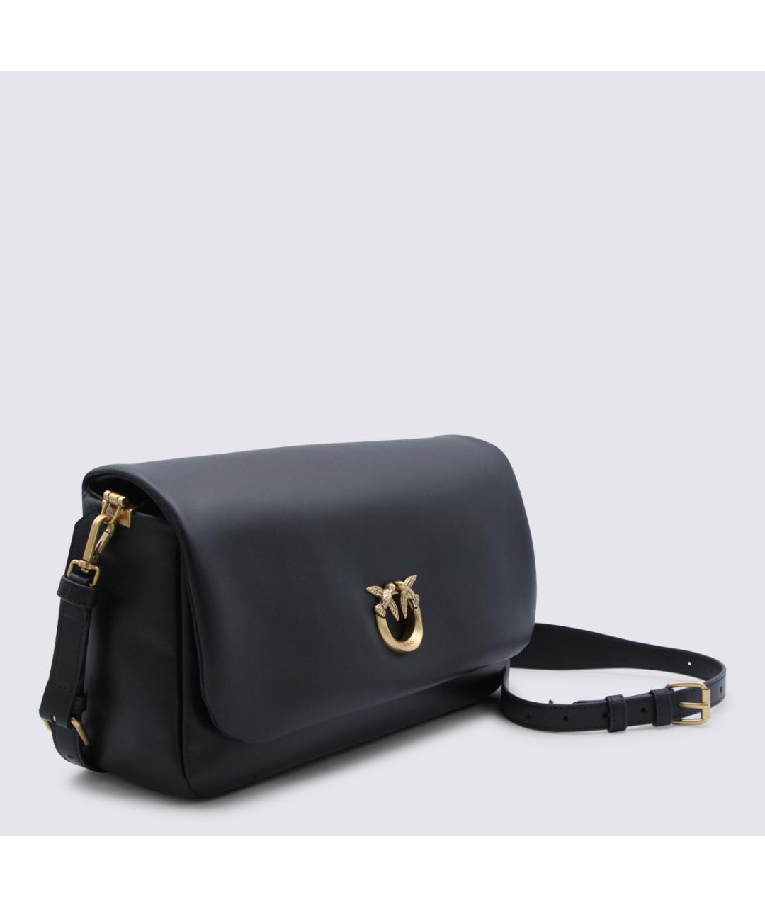 PINKO Черная кожаная сумка тоут, фото 2