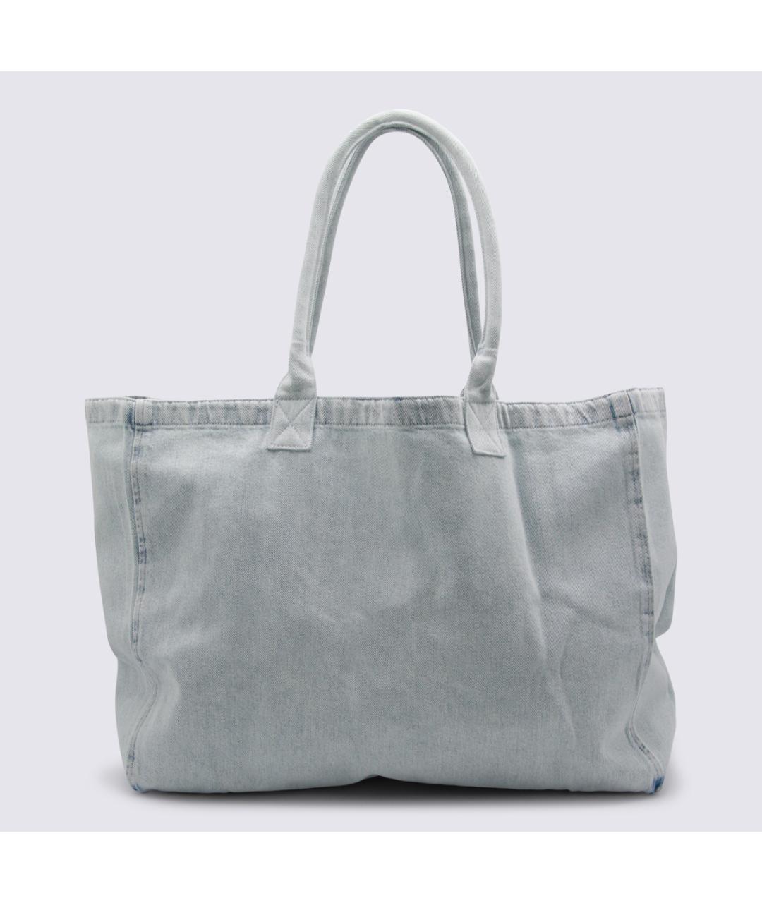 ANINE BING Голубая хлопковая сумка тоут, фото 3