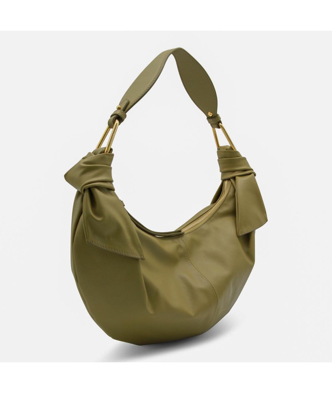 COCCINELLE Зеленая кожаная сумка через плечо, фото 2