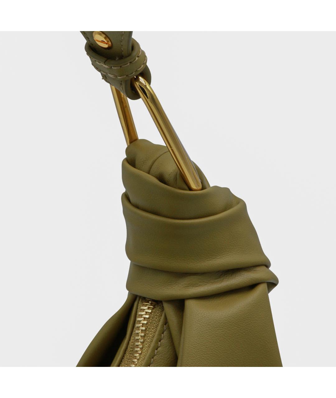 COCCINELLE Зеленая кожаная сумка через плечо, фото 4