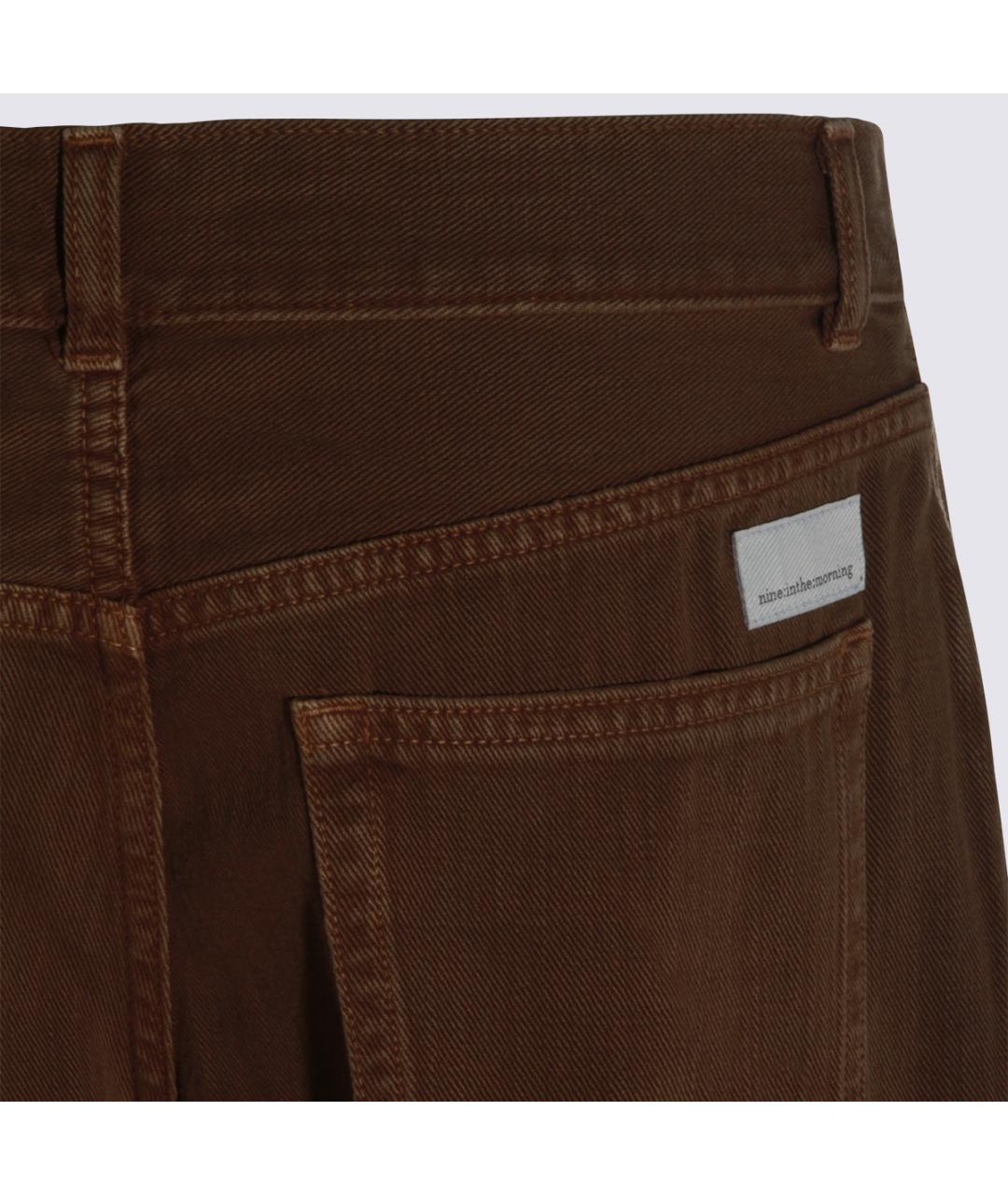 NINE IN THE MORNING Коричневые прямые джинсы, фото 4