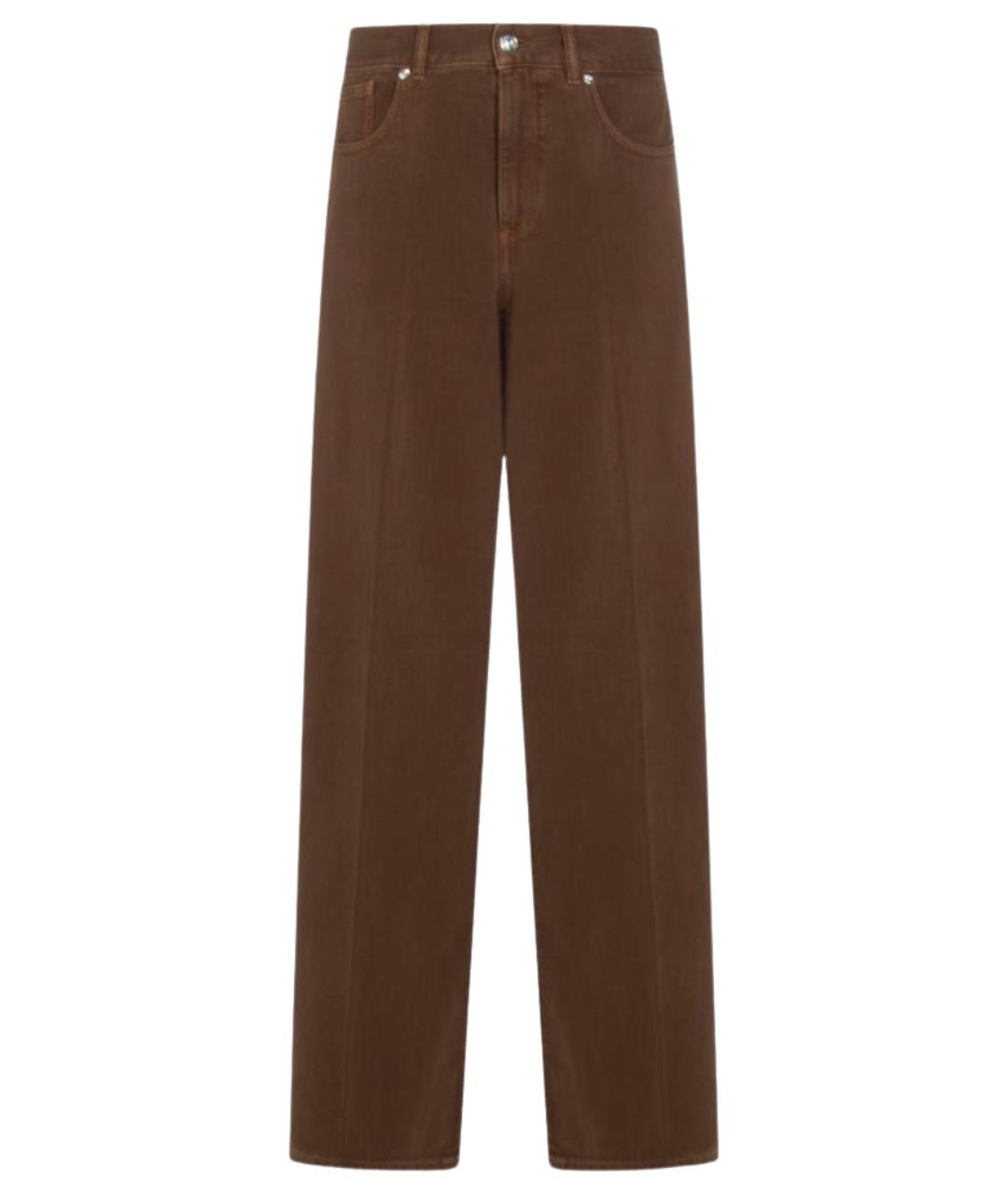 NINE IN THE MORNING Коричневые прямые джинсы, фото 1