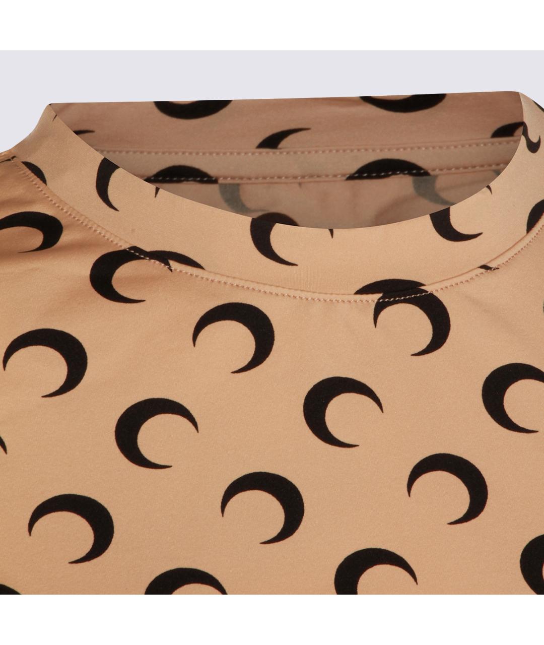 MARINE SERRE Бежевая полиамидовая футболка, фото 3