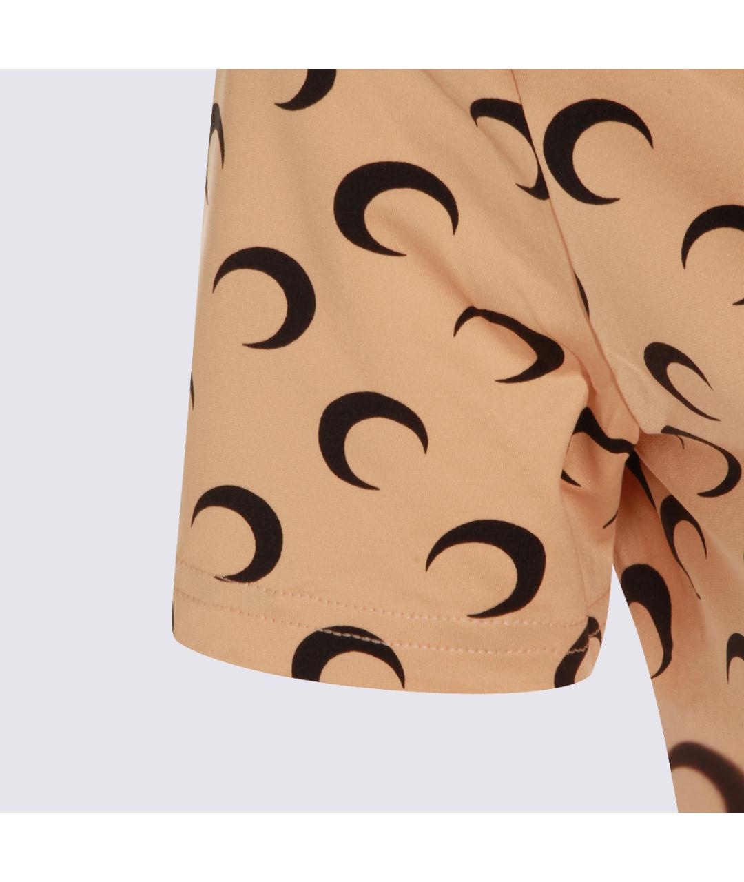 MARINE SERRE Бежевая полиамидовая футболка, фото 4