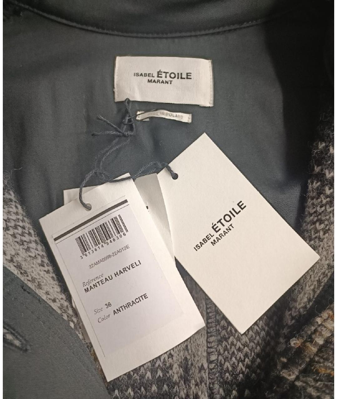 ISABEL MARANT Черное шерстяное пальто, фото 3