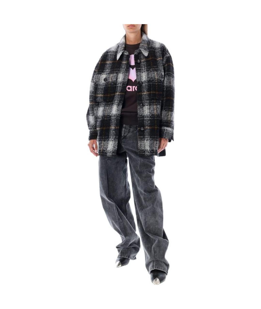 ISABEL MARANT Черное шерстяное пальто, фото 6