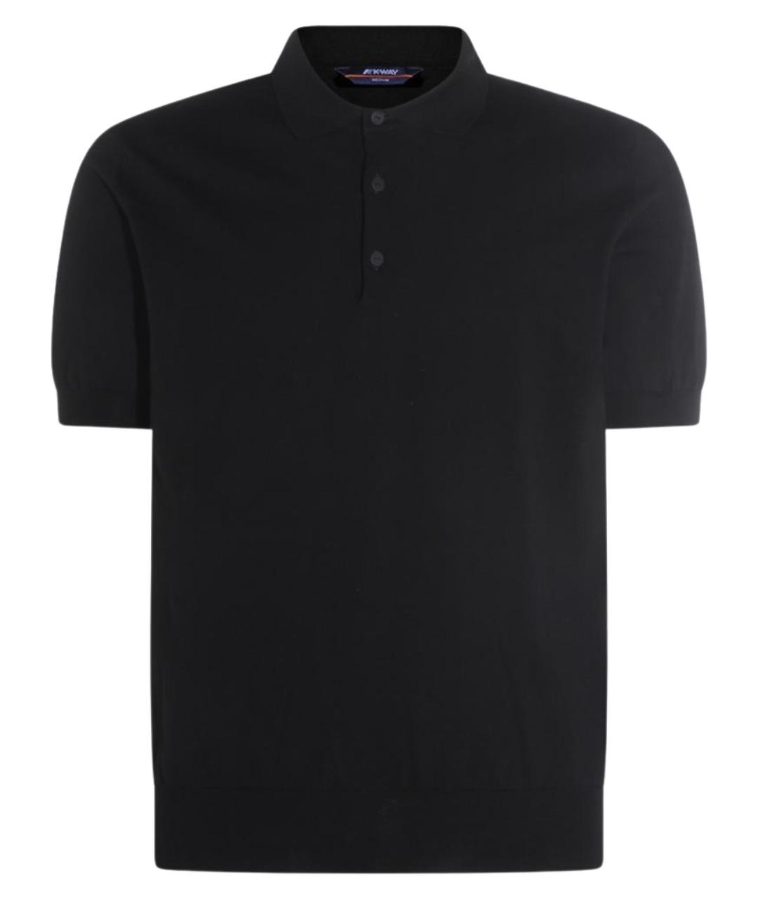 K-WAY Черное хлопковое поло с коротким рукавом, фото 1