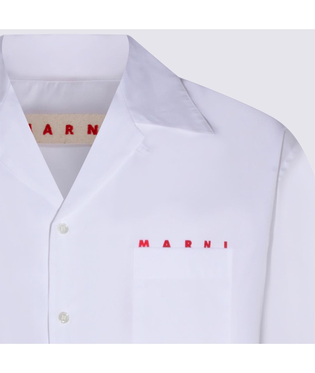 MARNI Белая хлопковая кэжуал рубашка, фото 3