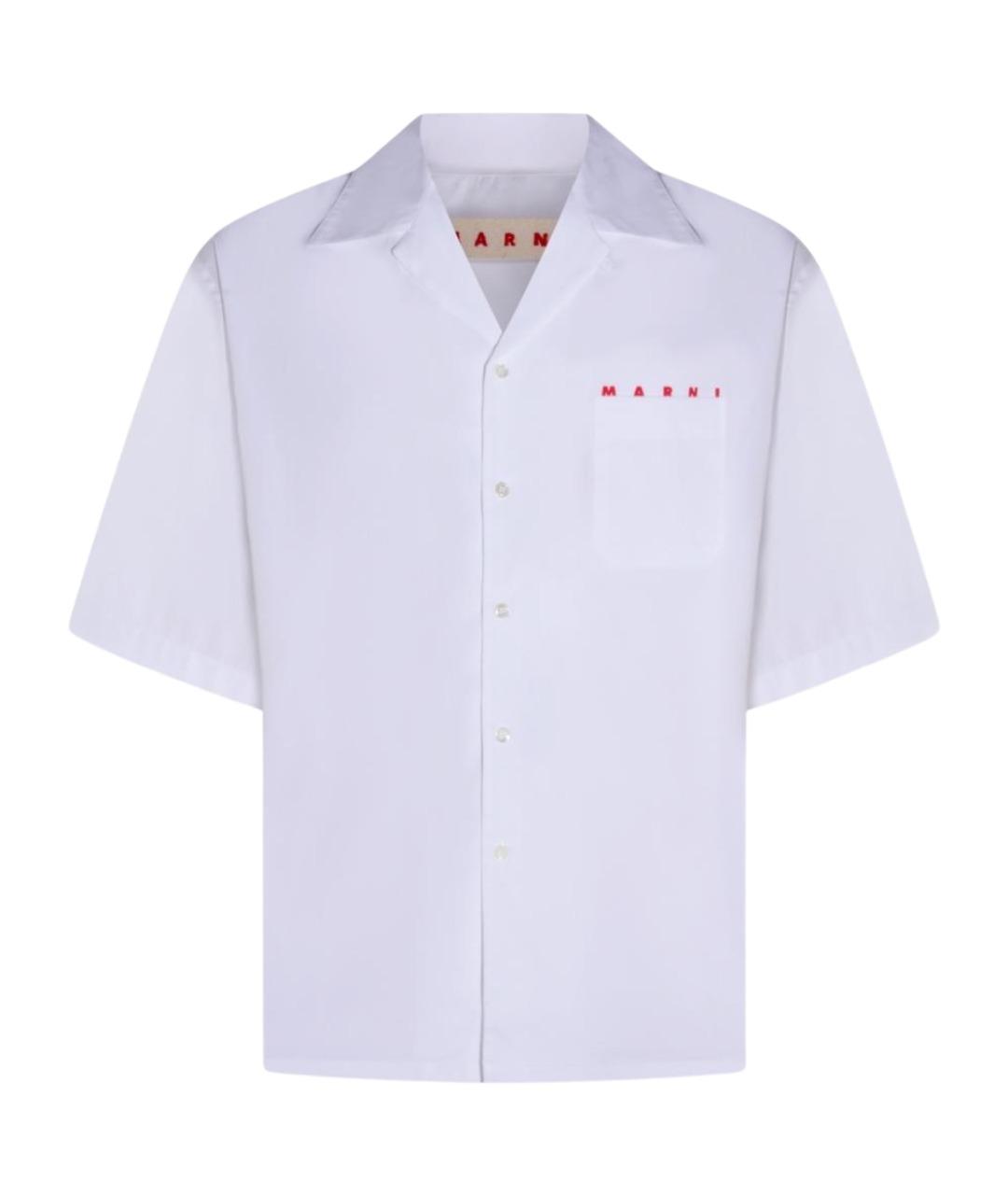 MARNI Белая хлопковая кэжуал рубашка, фото 1