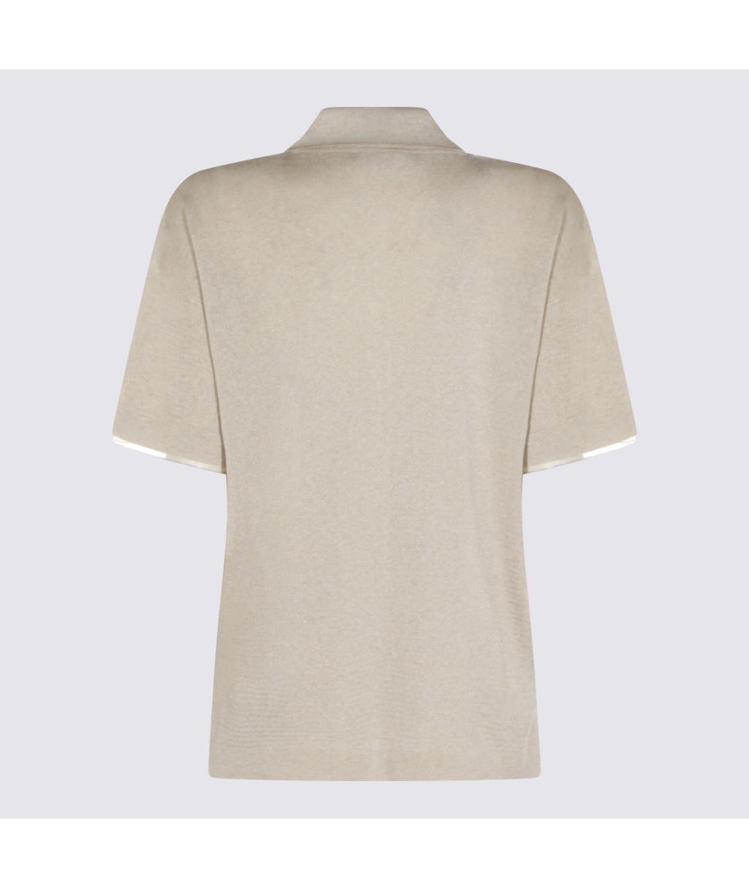 FABIANA FILIPPI Бежевая вискозная футболка, фото 2