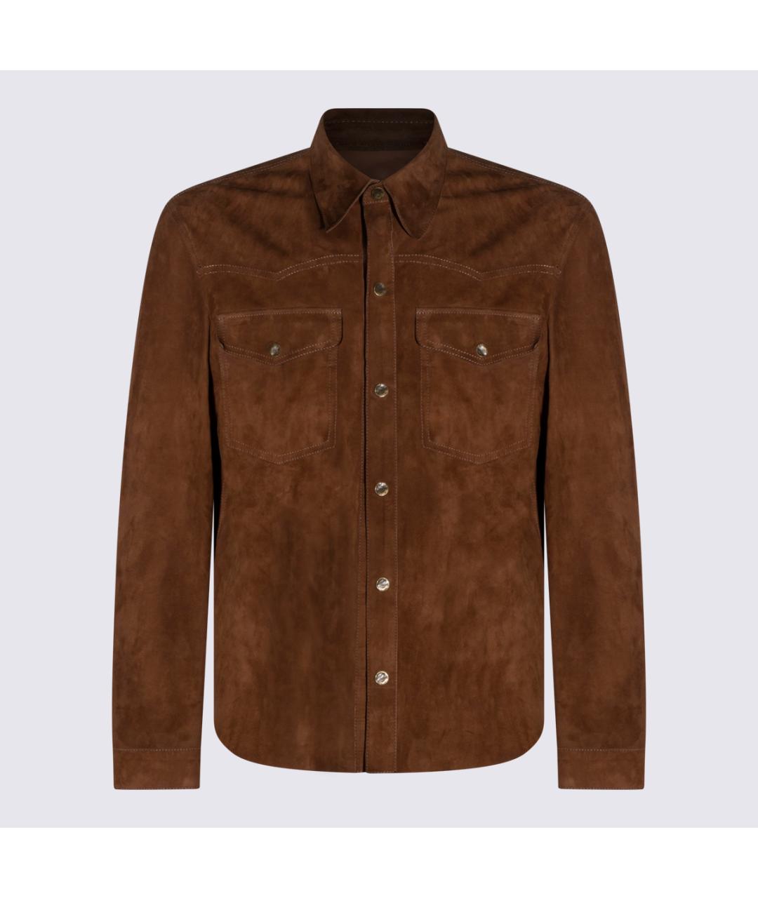 SANTORO Коричневая кожаная куртка, фото 5