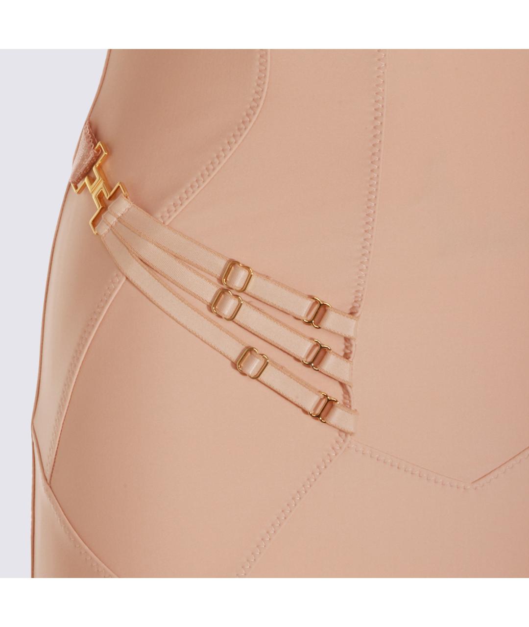 ELISABETTA FRANCHI Бежевое вечернее платье, фото 4