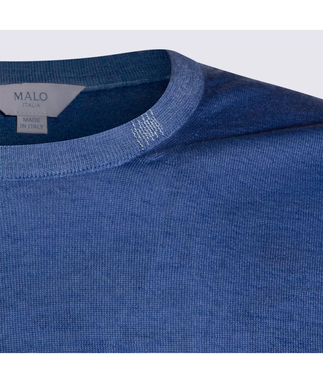 MALO Синий кашемировый джемпер / свитер, фото 4