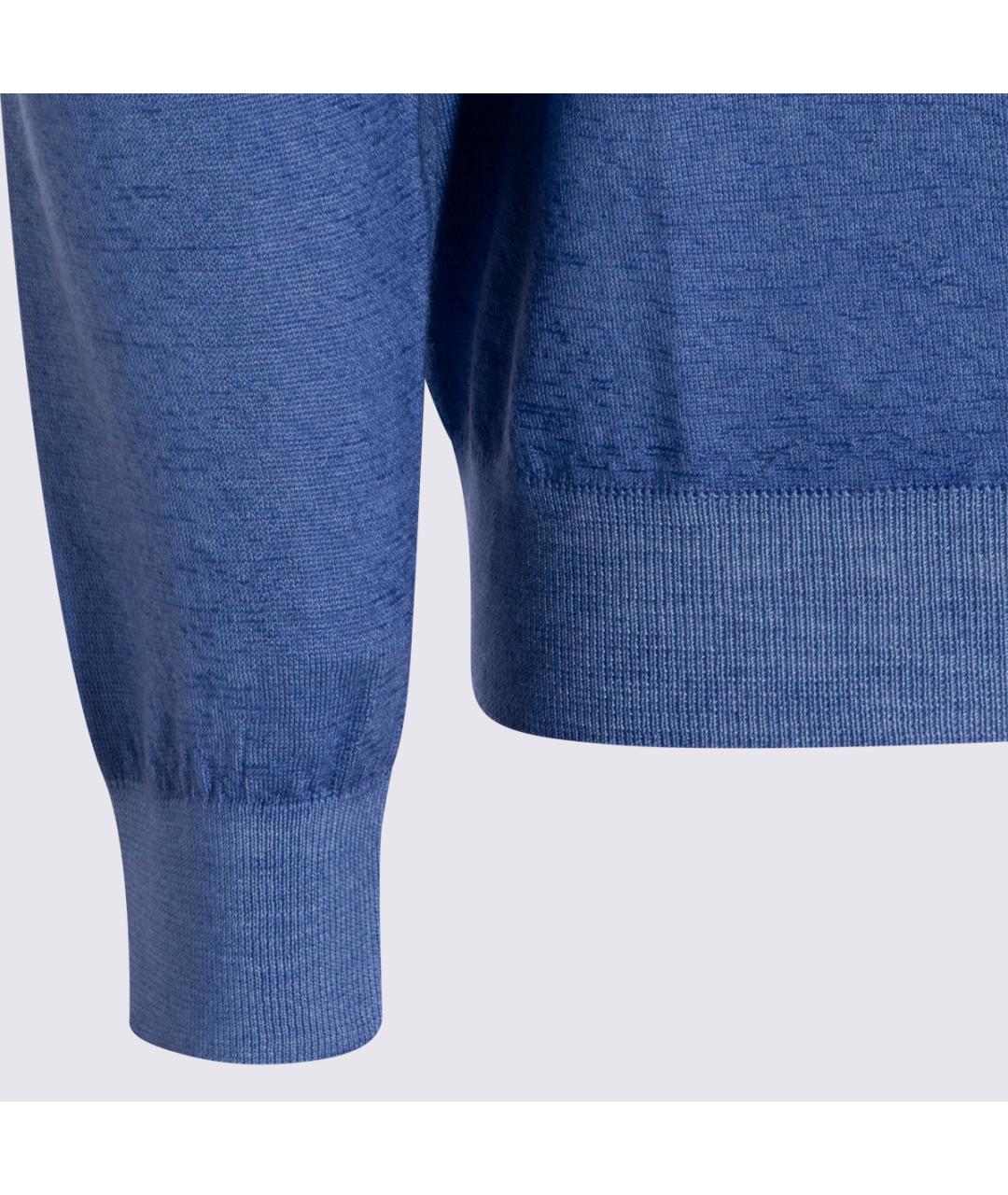 MALO Синий кашемировый джемпер / свитер, фото 3