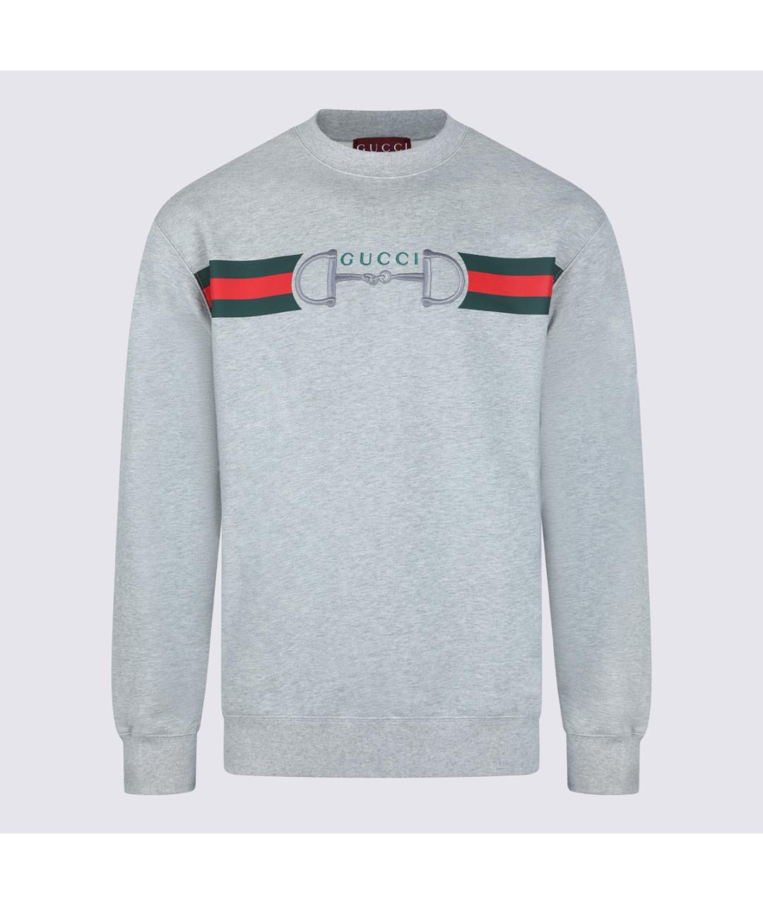 GUCCI Серый хлопковый джемпер / свитер, фото 5