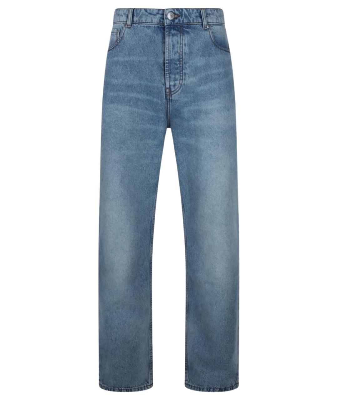 Ami Paris Синие хлопковые прямые джинсы, фото 1