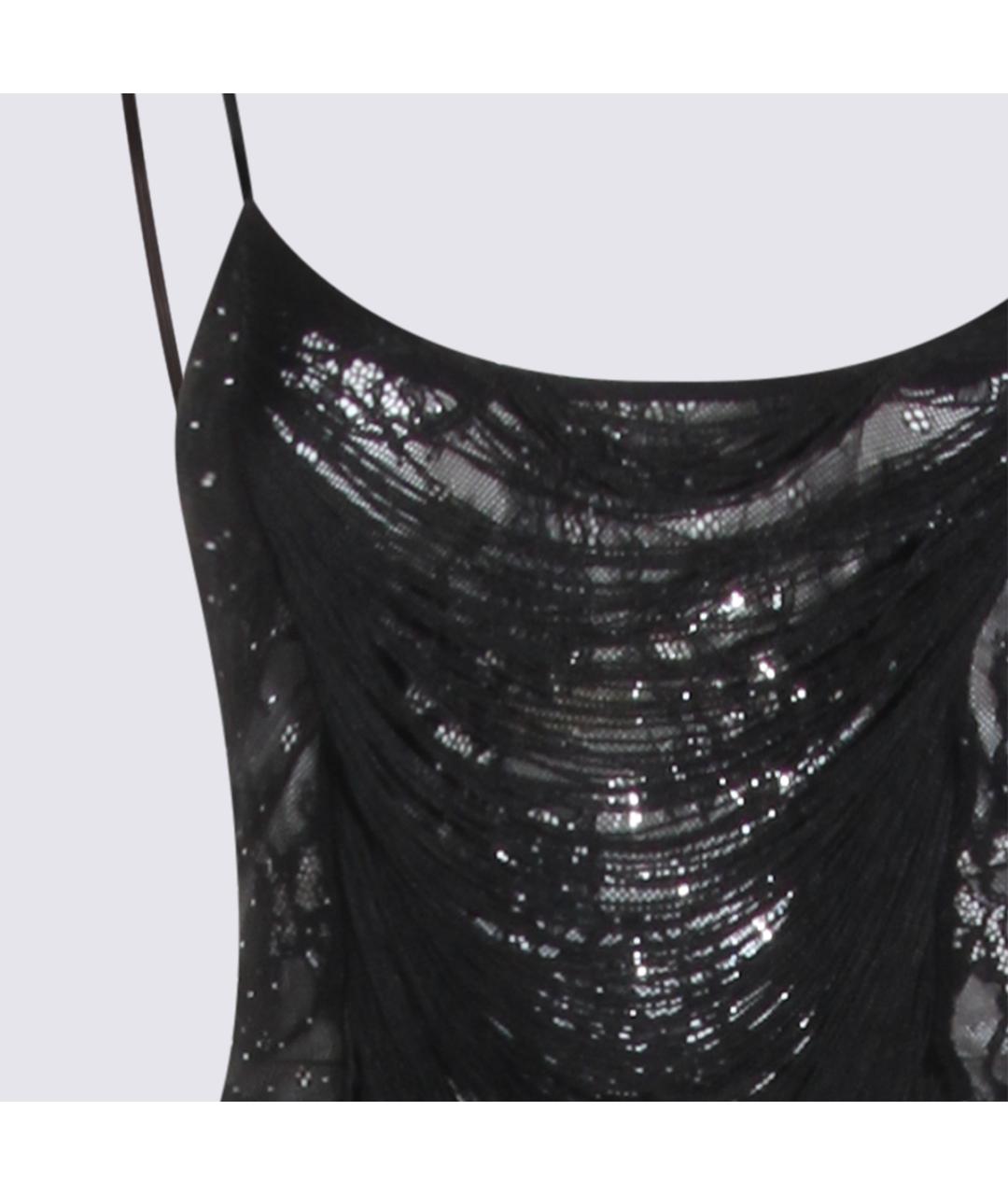 NISSA Черное полиамидовое вечернее платье, фото 3
