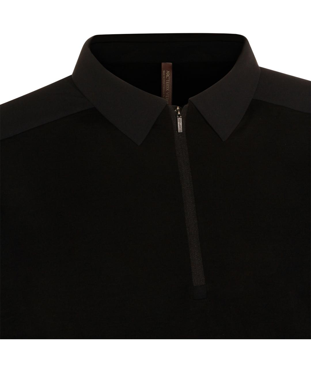 ARCTERYX Черное поло с коротким рукавом, фото 3