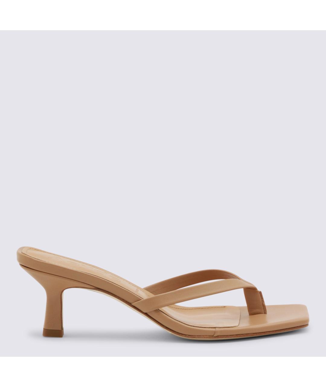 AEYDE Бежевые кожаные мюли, фото 5