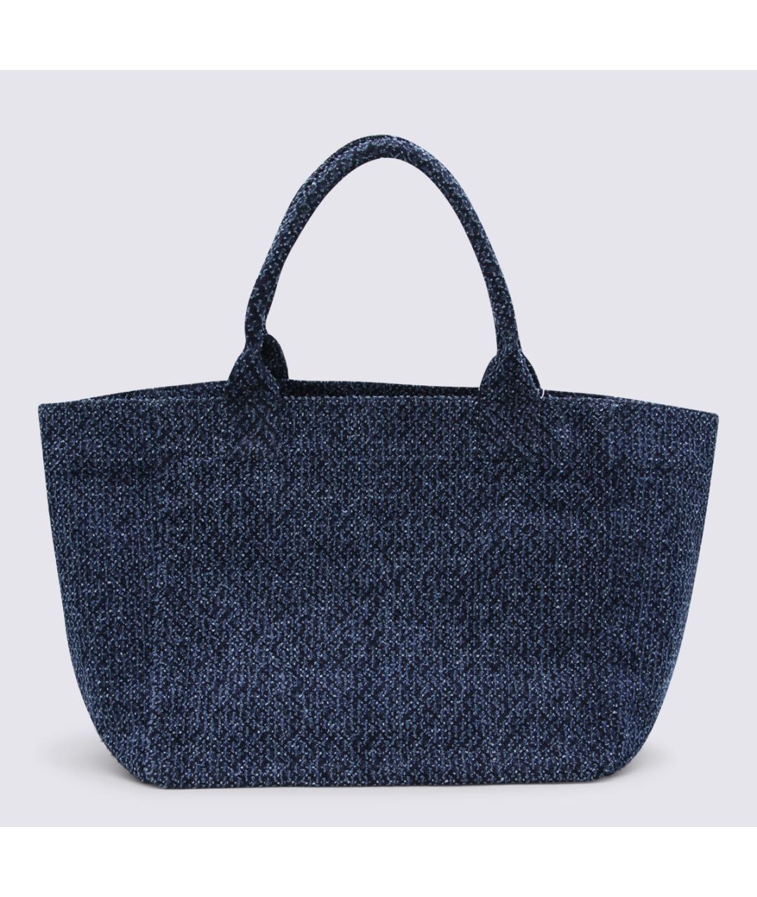GANNI Синяя хлопковая сумка тоут, фото 3