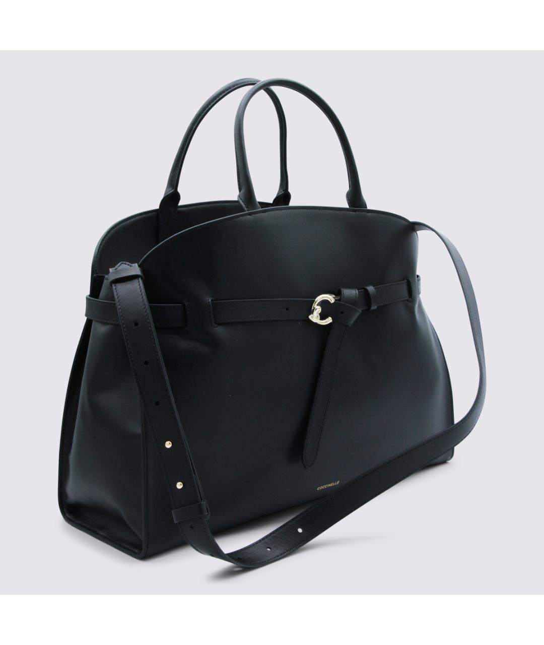 COCCINELLE Черная кожаная сумка тоут, фото 2