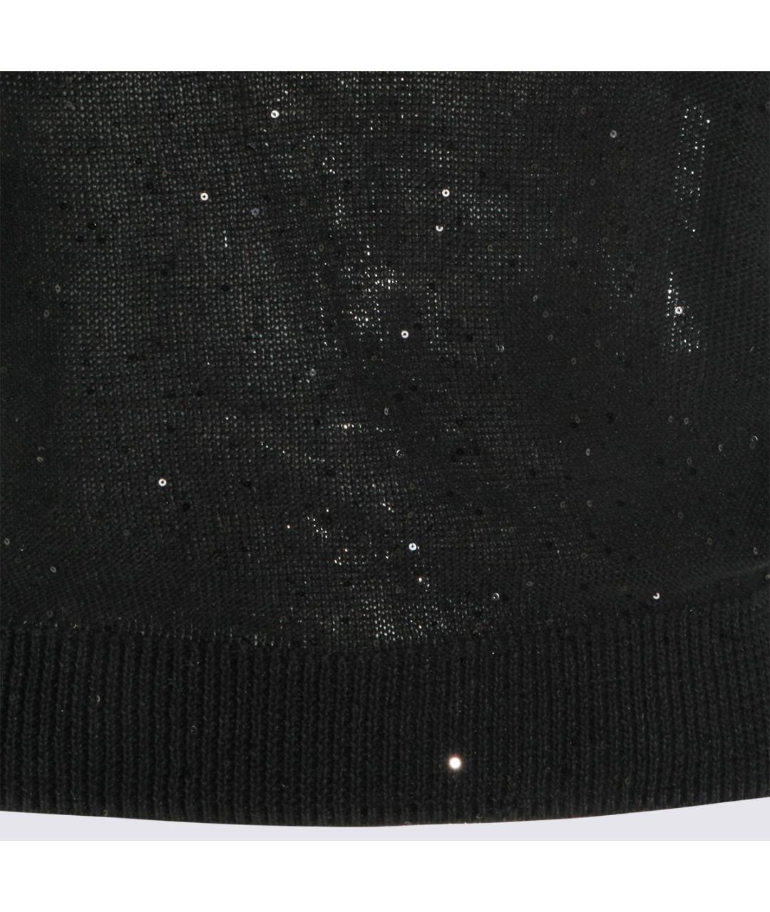 ANTONELLI FIRENZE Черный льняной джемпер / свитер, фото 4