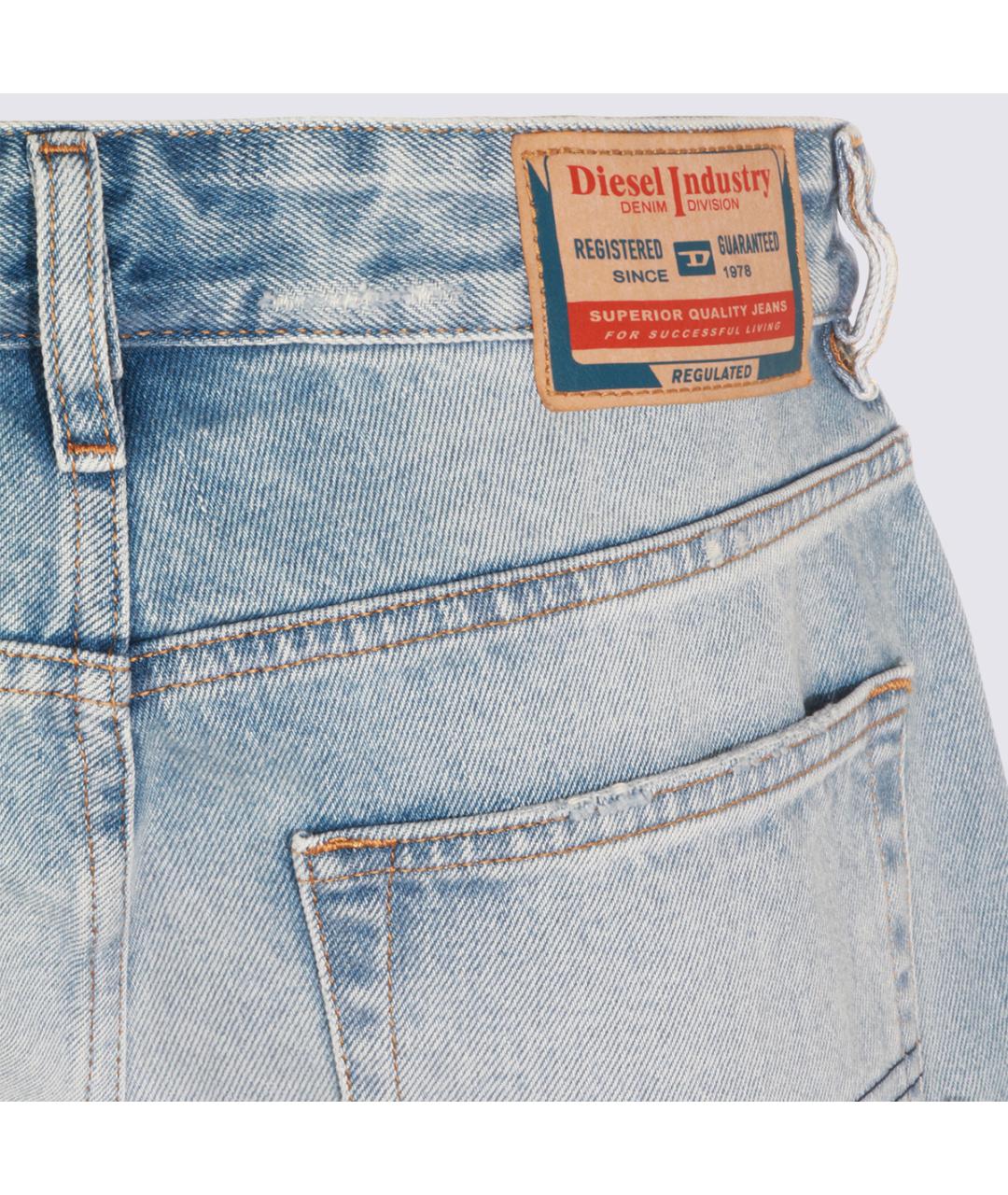 DIESEL Голубые хлопковые шорты, фото 4