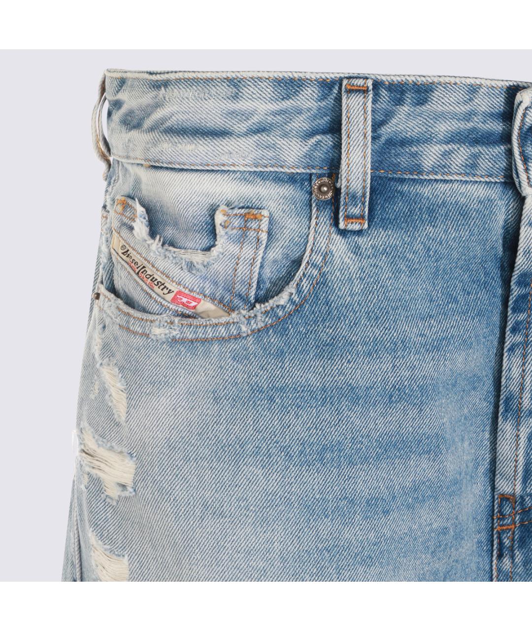 DIESEL Голубые хлопковые шорты, фото 3