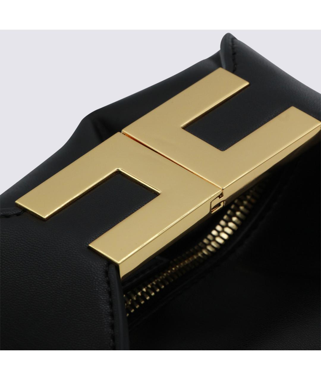 ELISABETTA FRANCHI Черная синтетическая сумка с короткими ручками, фото 4