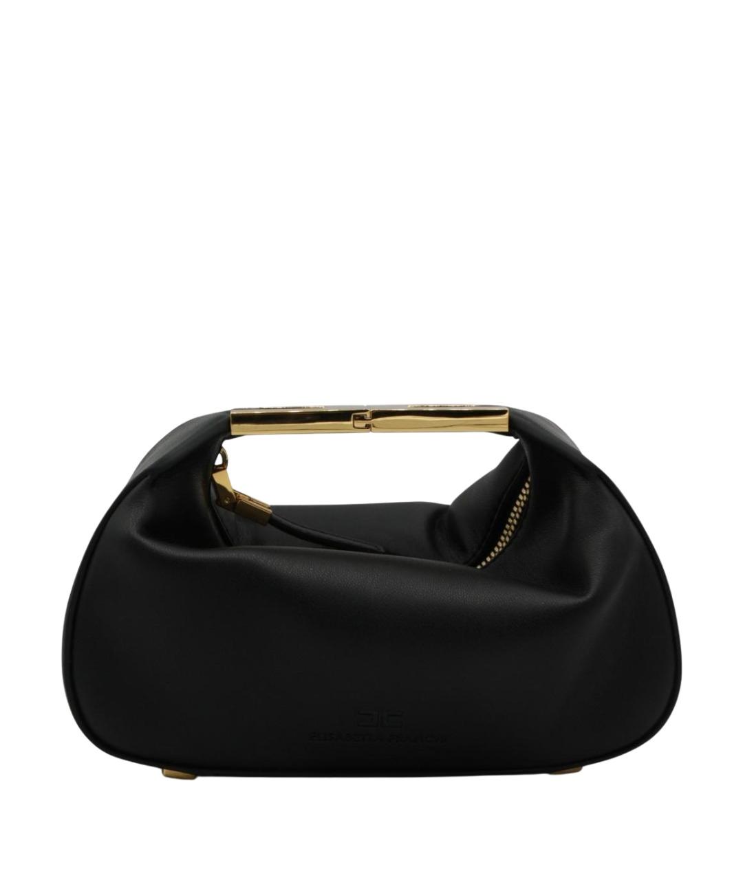 ELISABETTA FRANCHI Черная синтетическая сумка с короткими ручками, фото 1