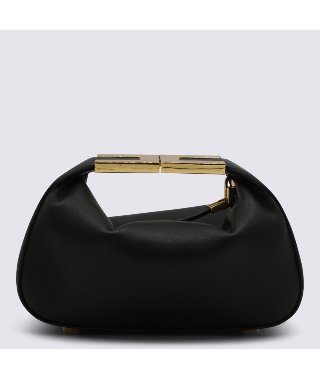 ELISABETTA FRANCHI Черная синтетическая сумка с короткими ручками, фото 3