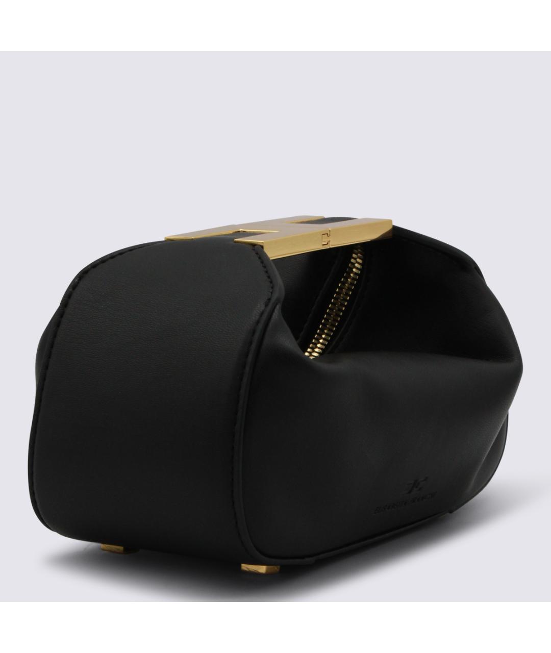 ELISABETTA FRANCHI Черная синтетическая сумка с короткими ручками, фото 2