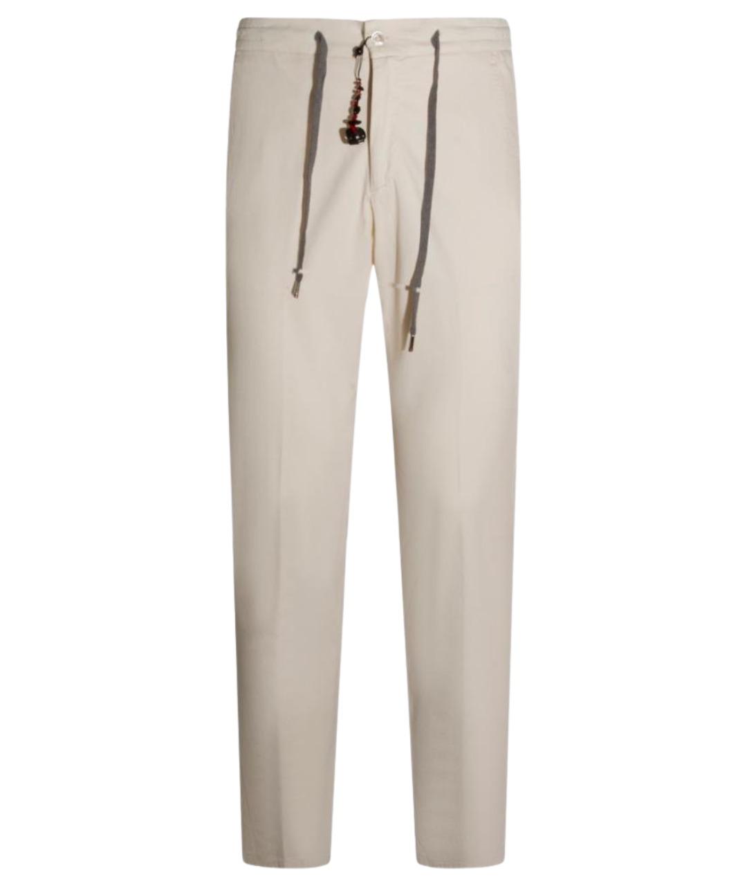MARCO PESCAROLO Бежевые хлопковые повседневные брюки, фото 1