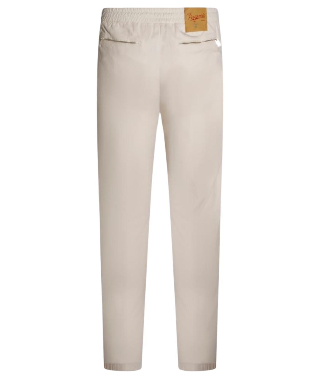 MARCO PESCAROLO Бежевые хлопковые повседневные брюки, фото 2