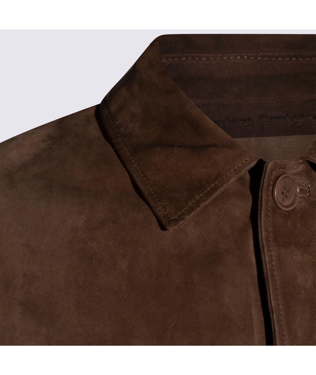 SANTORO Коричневая замшевая куртка, фото 4
