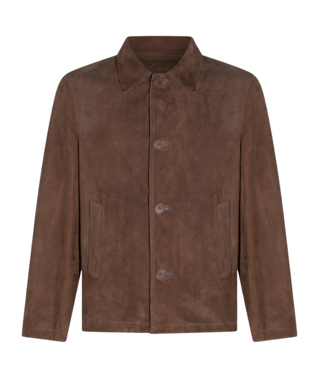 SANTORO Коричневая замшевая куртка, фото 1
