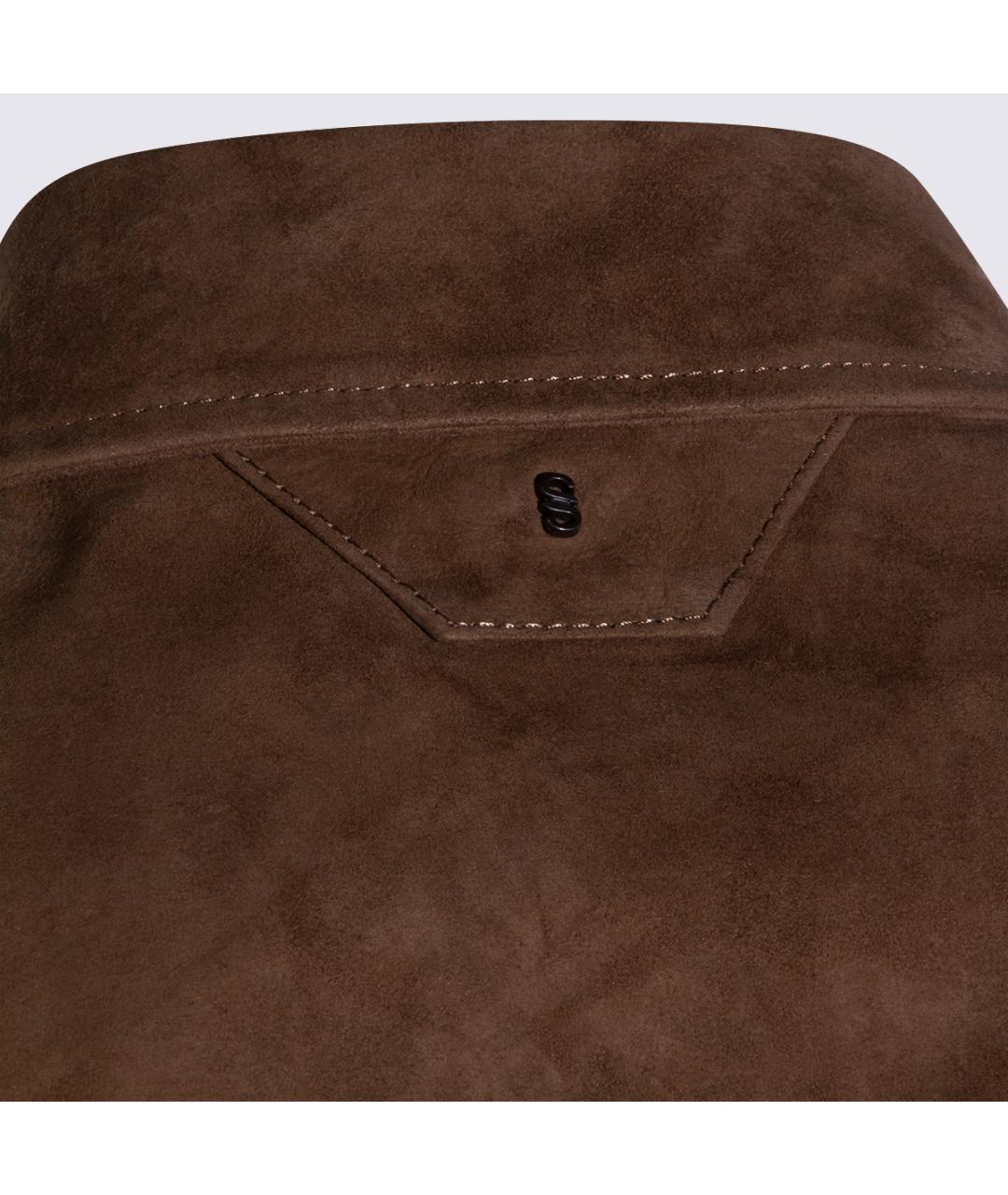 SANTORO Коричневая замшевая куртка, фото 5
