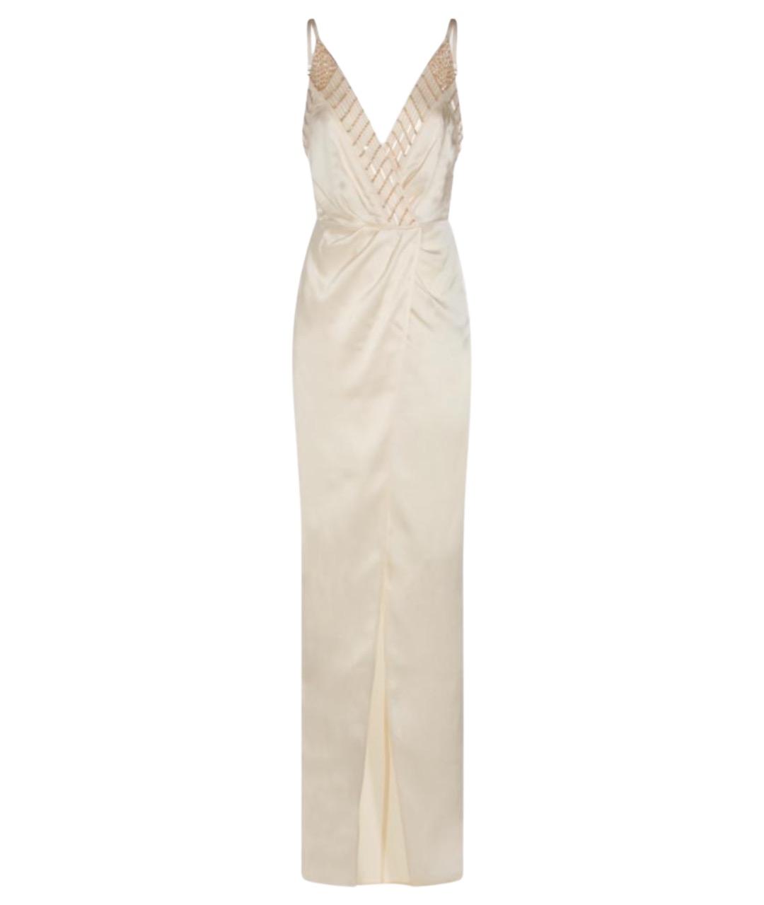 ELISABETTA FRANCHI Бежевое вечернее платье, фото 1