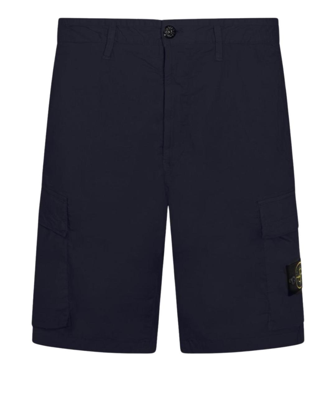 STONE ISLAND Синие хлопковые шорты, фото 1