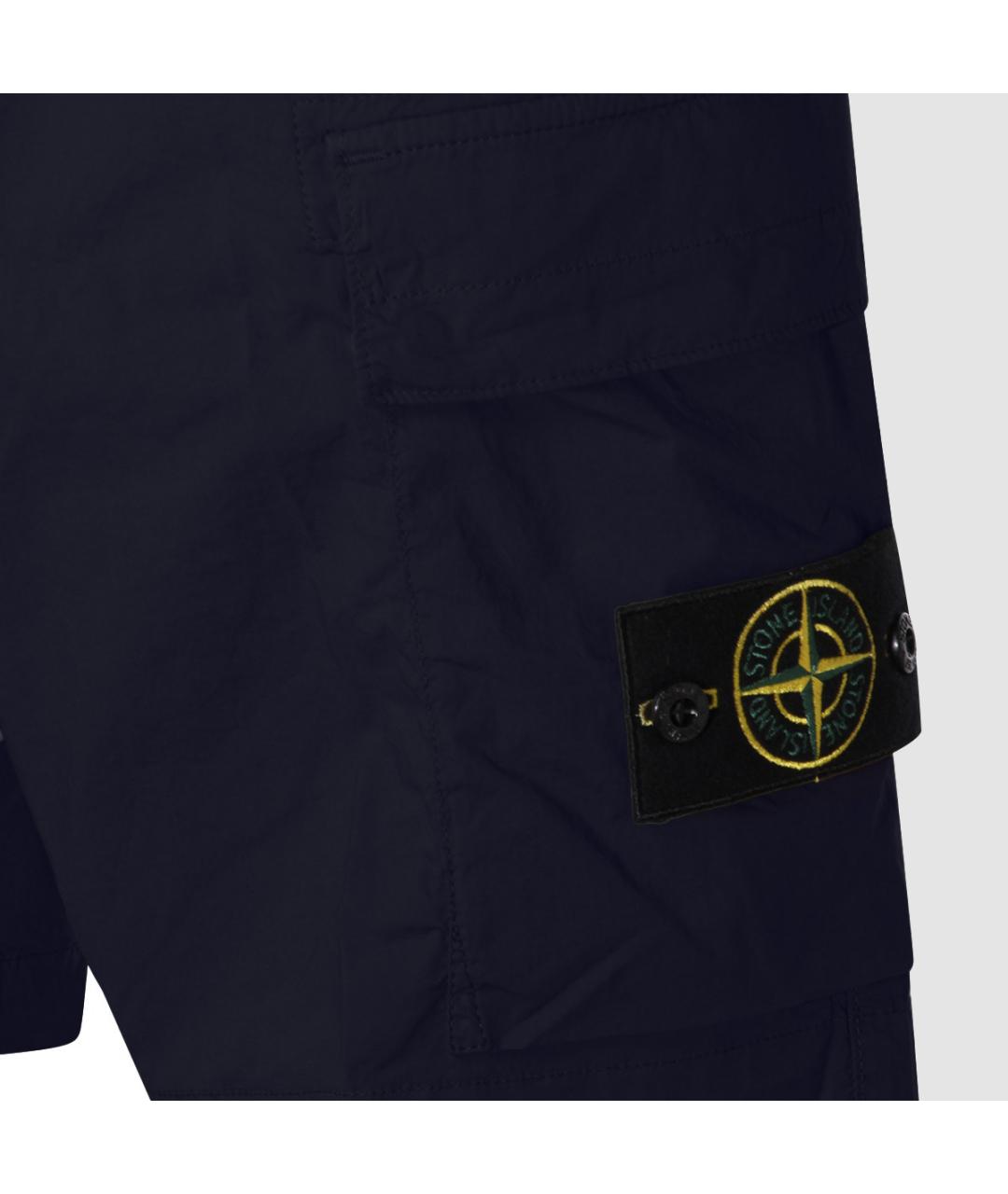 STONE ISLAND Синие хлопковые шорты, фото 3