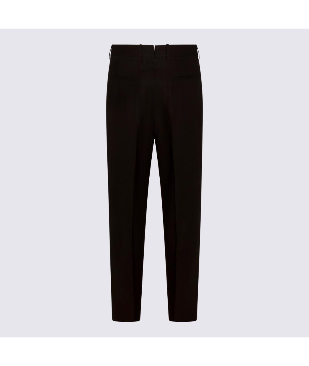 ZEGNA Коричневые льняные повседневные брюки, фото 2