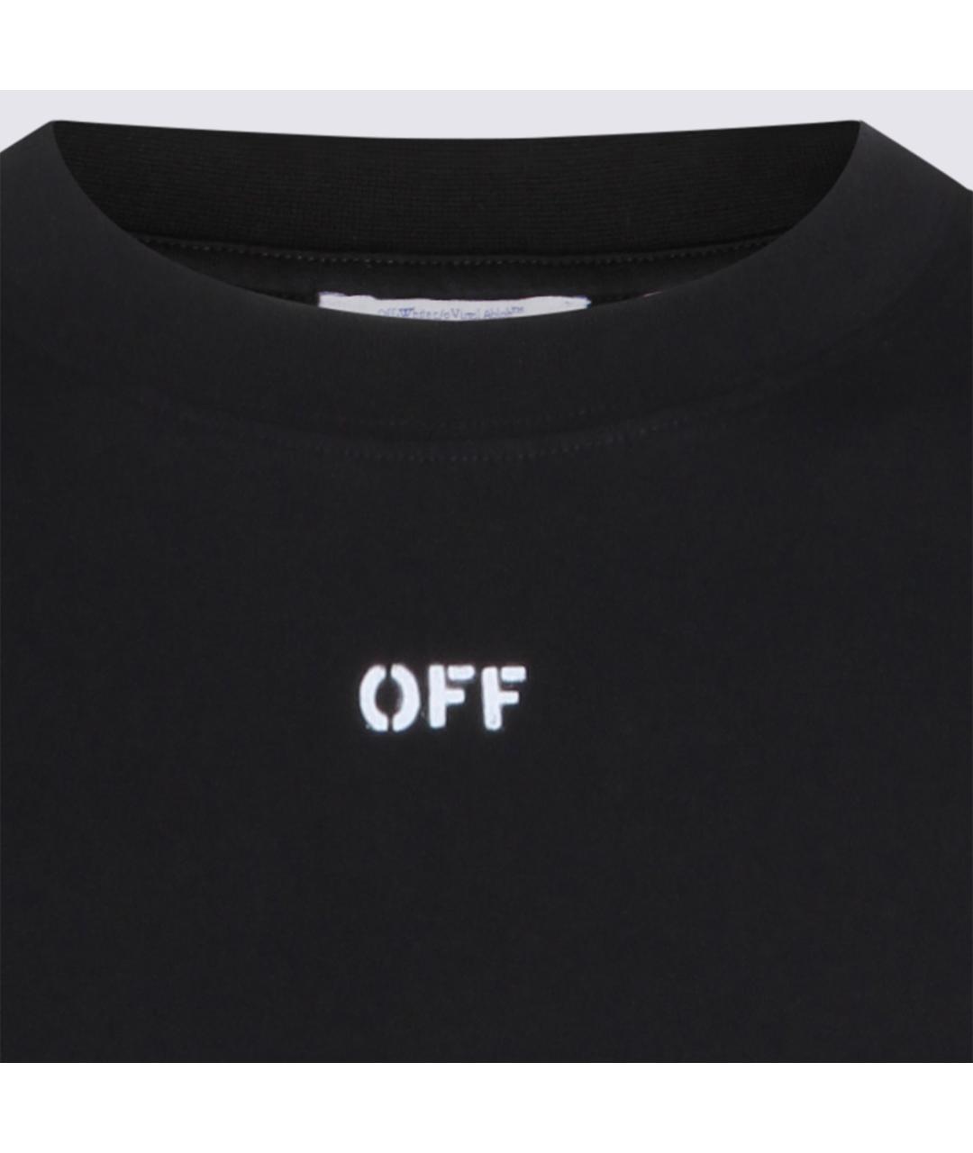 OFF-WHITE Черная хлопковая футболка, фото 3