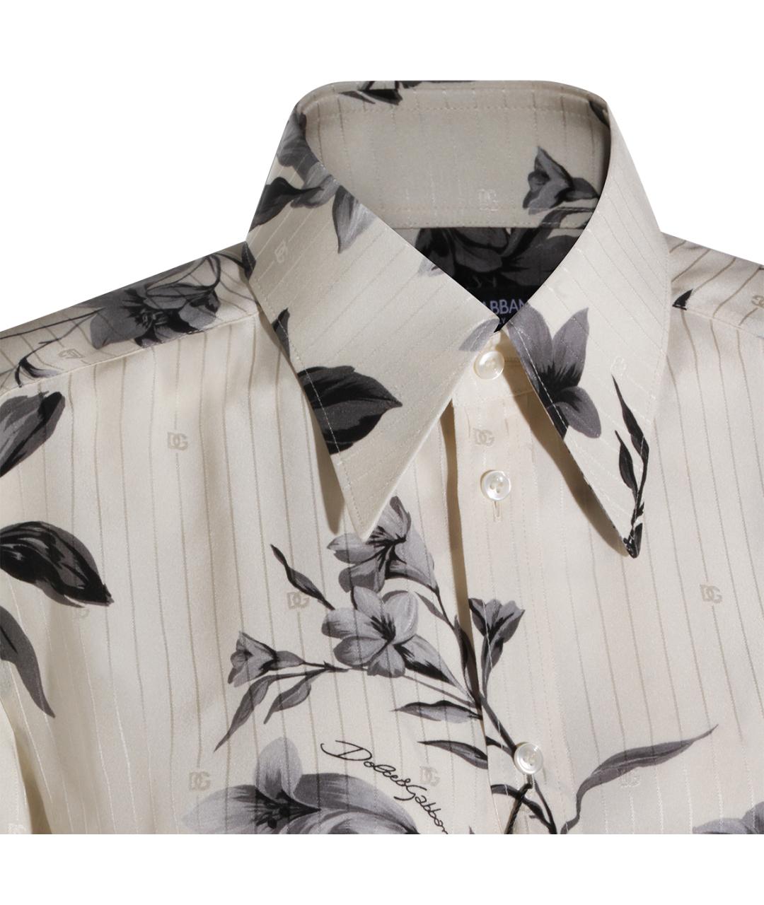 DOLCE&GABBANA Мульти шелковая кэжуал рубашка, фото 4