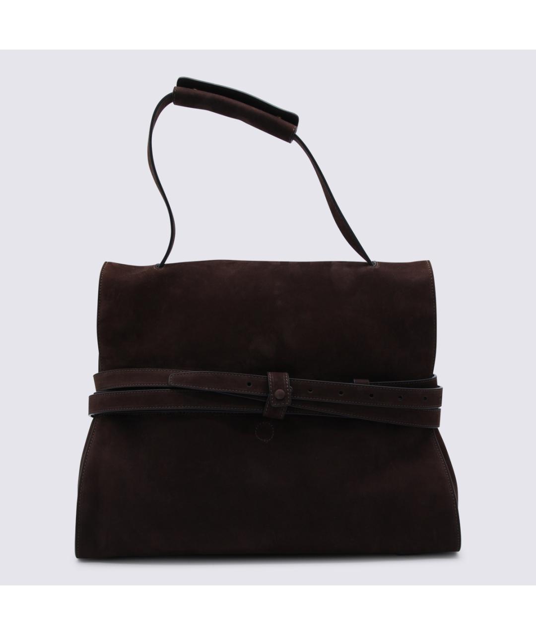 MOSCHINO Коричневая замшевая сумка тоут, фото 3