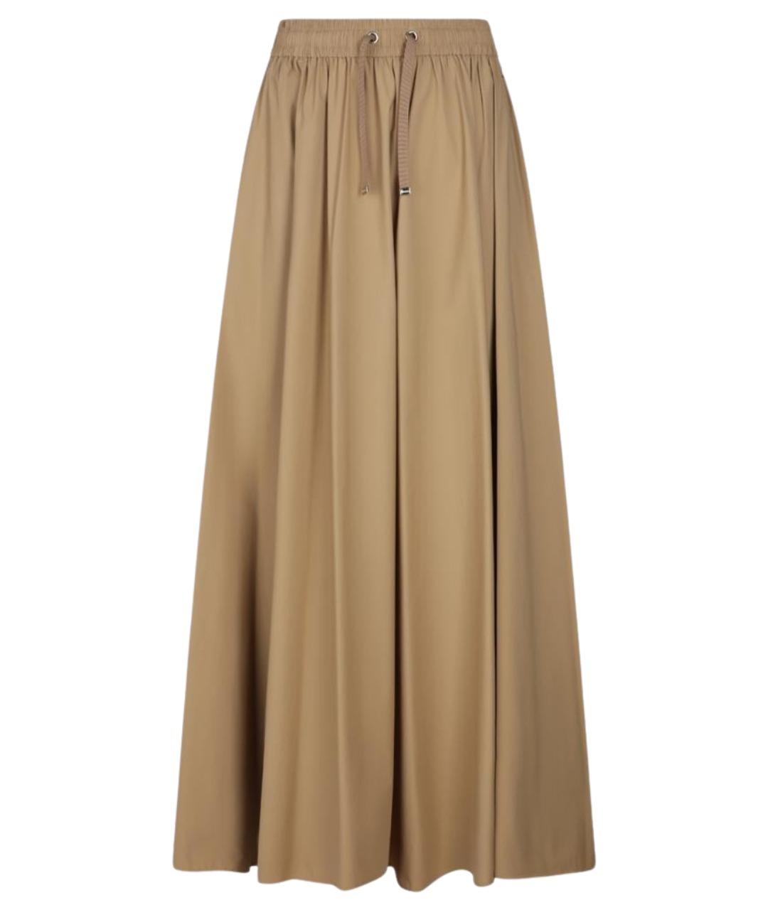 HERNO Коричневая полиамидовая юбка макси, фото 1