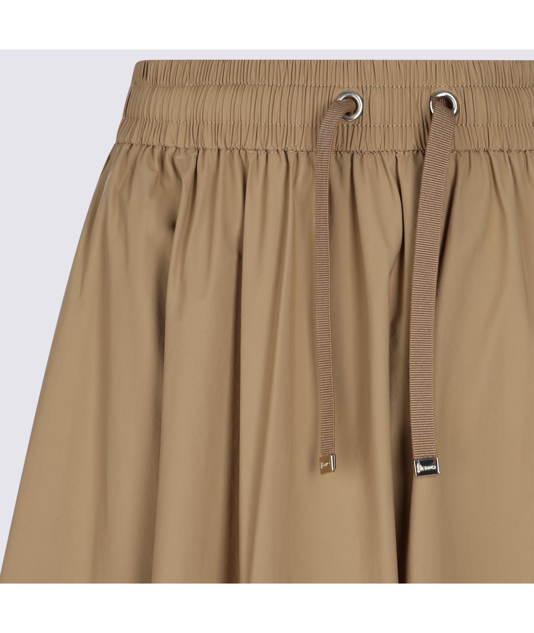 HERNO Коричневая полиамидовая юбка макси, фото 3